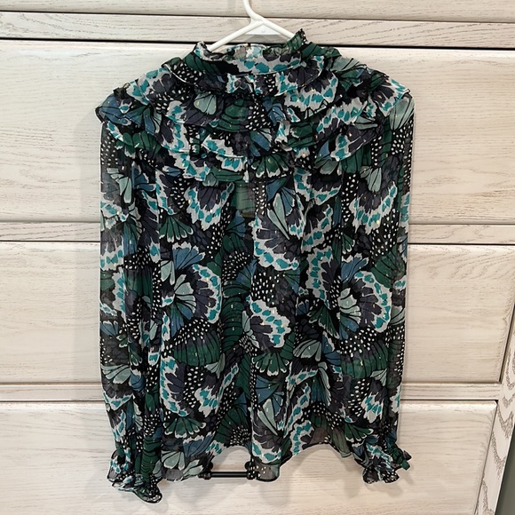 NWT Boden Ruffle Neck Shirt, US 12 - Picture 7 of 12